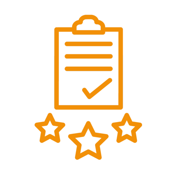 Icon checklist with stars